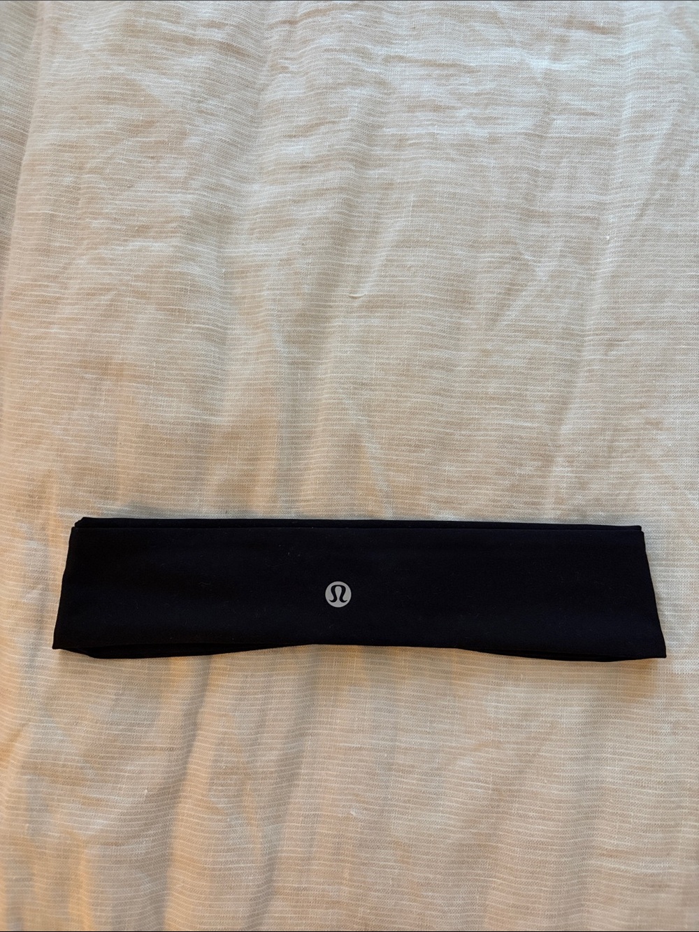 lululemon athletica Black Reflective Logo Headband